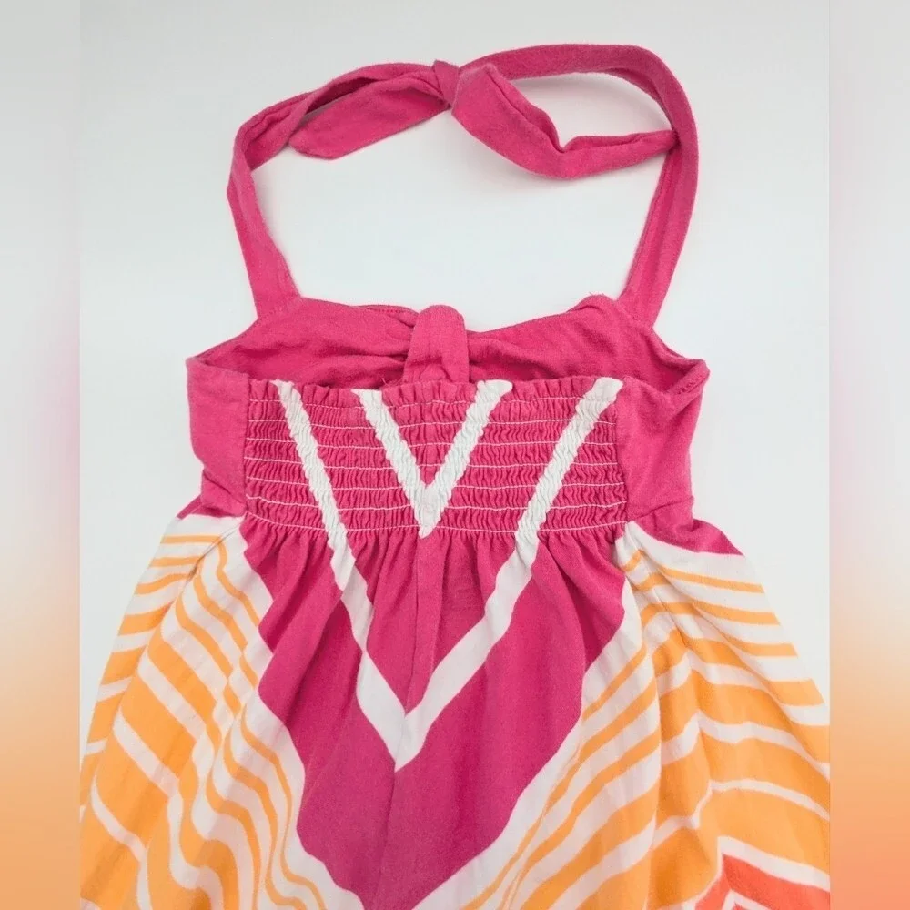 Tommy Hilfiger Girls' (XS/4-5)  Vibrant Colored Maxi Halter Sun/Summer Dress